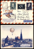 EUROPA - AUSTRIA - 13. BallonPost Wien 1 - Cartolina Illustrata Affrancata (969+981+1007) Da Pregarten Del 16.3.55 - Other & Unclassified