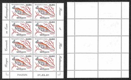 EUROPA - MONACO - 2002 - 10 Euro Pesce Trombetta (2582) - Blocco Di 8 Con Tre Bordi Del Foglietto - Gomma Integra (200+) - Autres & Non Classés