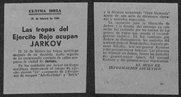 EUROPA - SPAGNA - Guerra Di Spagna - Blue Division - Volantino Distribuito Da "El Buro De Informacion Sovietico" Durante - Other & Unclassified