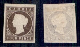 OLTREMARE - GAMBIA - 1869 - 4 Pence (1) - Gomma Originale (700) - Autres & Non Classés