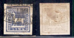 OLTREMARE - PERU' - 1873 - 2 Cent Lama (18) - Usato (300) - Andere & Zonder Classificatie