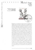 Notice Philatélique Premier Jour, Michel-Ange 24 Mai 2003 - Postdokumente