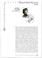 Notice Philatélique Premier Jour, Massoud, 09 Septembre 2003 - Documenten Van De Post