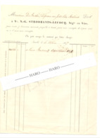 Facture (2 Volets ) Ve N.-G. STOOBANTS - LECOQ Négociantes En Vins - JAUCHE 1867 (b263) - 1800 – 1899