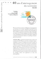 Notice Philatélique Premier Jour, 40 Ans D'aménagement Du Territoire, 08 Février 2003 - Documents Of Postal Services