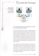 Notice Philatélique Premier Jour, Conseil De L'Europe , 18 Octobre 2003 - Documents Of Postal Services