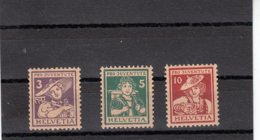 Suisse - 1917 - Neuf* - N°YT 151/53 - Costumes - Charnières - Unused Stamps