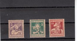 Suisse - 1917 - Neuf* - N°YT 151/53 - Costumes - Charnières - Nuevos