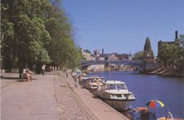 UK YORK 1985, Suberb Mint Postcard Lendal Bridge & Ouse Promenade (Chris Swanton) - York