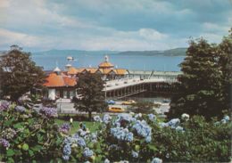 UK DUNOON Ca. 1980, Superb Mint Postcard DUNOON Pier From Castle Gardens (Braemar Films Ltd.) - Argyllshire
