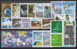 EUROPA CEPT 2001 Annata Completa Con Foglietti MNH - Komplette Jahrgänge