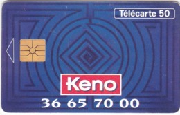 TC160 TÉLÉCARTE 50 UNITÉS - LA FRANÇAISE DES JEUX - KENO - Games