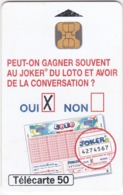 TC162 TÉLÉCARTE 50 UNITÉS - LA FRANÇAISE DES JEUX - LOTO - JOCKER - Giochi