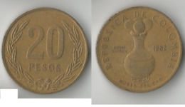 COLOMBIE  20 PESOS 1982 - Kolumbien