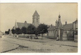 Carte Postale Ancienne Le Perray - La Mairie Et L'Eglise - Le Perray En Yvelines