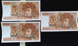 3 Billets 10 Francs "Berlioz"  -1977 C, 096660/61/62 - 10 F 1972-1978 ''Berlioz''