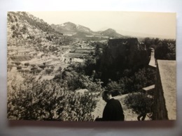 Carte Postale Beaumes De Venise (84)  Le Mont Ventoux Vu Des Terrasses Du Vieux Chateau (Petit Format  Circulée ) - Beaumes De Venise