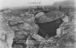 Carte Photo Original Aufnahme Vom Kriegsschauplatz - Geschoss Zerstörten Betondecken - Loncin - Ans