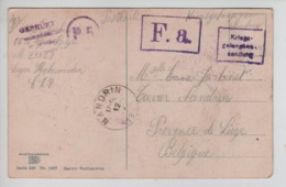 PR7325/ PDG-POW CP/Fantaisie Camp De Holzminden Geprüft Censure- P.5 & F.a > Nandrin C.d'arrivée - Kriegsgefangenschaft