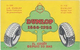 Buvard Dunlop, 50 Ans, Pneumatique ( PUB ) - Automobile