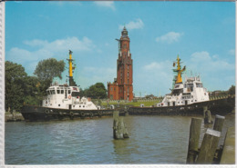 BREMERHAVEN - Alter Leuchtturm, Lighthouse, Faro  Und Schlepper REKUM + WESER,  Schiff Ship - Bremerhaven