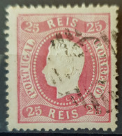 PORTUGAL 1870/84 - Canceled - Sc# 41 - 25r - Oblitérés