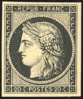 * N°3, 20c. Noir. Très Frais. SUP. - 1849-1850 Cérès