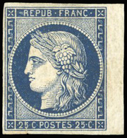 * N°4a, 25c. Bleu Foncé. BdeF. SUP. - 1849-1850 Cérès