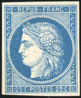 * N°4d, 25c. Bleu. Réimpression. TB. - 1849-1850 Cérès
