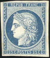 (*) N°4, 25c. Bleu. TB. - 1849-1850 Cérès