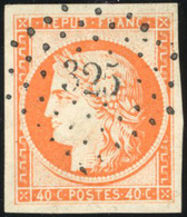 O N°5, 40c. Orange Pâle. Obl. PC 325. Très Grandes Marges. SUP. - 1849-1850 Ceres