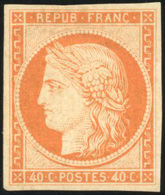 * N°5A, 40c. Orange Foncé. Gomme Brunâtre. Très Frais. SUP. - 1849-1850 Cérès