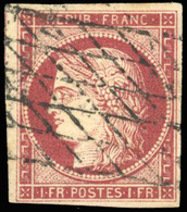 O N°6d, 1F. Cerise De 1853. Obl. SUP. - 1849-1850 Cérès