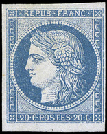 (*) N°8b, 20c. Bleu S/azuré Dit ''Astruc''. Grandes Marges. SUP. - 1849-1850 Cérès