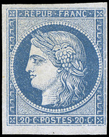 (*) N°8b, 20c. Bleu S/azuré Dit ''Astruc''. Grandes Marges. SUP. - 1849-1850 Ceres