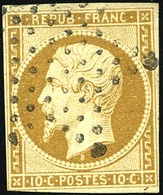 O N°9, 10c. Bistre-jaune. Obl. étoile Muette. B. - 1852 Louis-Napoléon