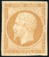 * N°13A, 10c. Bistre-jaune. Belle Nuance. TB. - 1853-1860 Napoléon III.