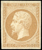 ** N°13B, 10c. Bistre. SUP. - 1853-1860 Napoléon III.