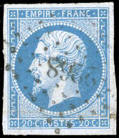O N°14A, 20c. Bleu Sur Lilas Très Prononcé. SUP. - 1853-1860 Napoléon III