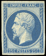 * N°15, 25c. Bleu. Gomme Originale. Belles Marges. SUP. - 1853-1860 Napoléon III