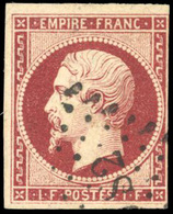 O N°18, 1Fr. Carmin. Obl. Filet Intact. B. - 1853-1860 Napoléon III