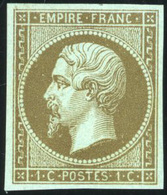 ** N°19b, 1c. Mordoré. ND. Grandes Marges. TB. - 1862 Napoléon III.