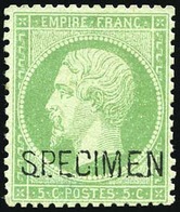 (*) N°20f, 5c. Vert. B. - 1862 Napoléon III