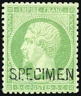 (*) N°20f, 5c. Vert. B. - 1862 Napoléon III.