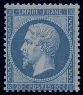 * N°22, 20c. Bleu. Décentré. TB. - 1862 Napoléon III