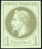 * N°25c, 1c. Bronze. Impression Rothschild. ND. SUP. - 1863-1870 Napoléon III Lauré