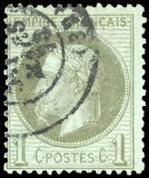 O N°25b, 1c. Bronze. Variété à La Cigarette. Obl. TB. - 1863-1870 Napoléon III Con Laureles