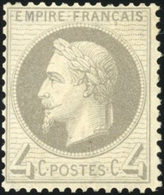 * N°27Ba, 4c. Gris Foncé. Type II. TB. - 1863-1870 Napoléon III Lauré