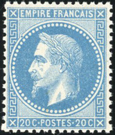 ** N°29B, 20c. Bleu. SUP. - 1863-1870 Napoléon III Lauré