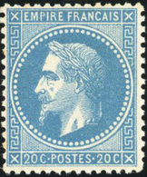 ** N°29B, 20c. Bleu. Bon Centrage. TB. - 1863-1870 Napoléon III Con Laureles